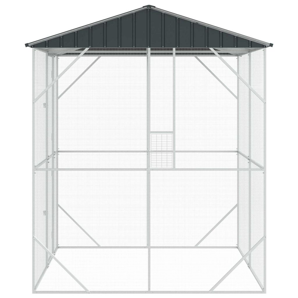 vidaXL Vogelkäfig Anthrazit 215 x 208 x 247 cm