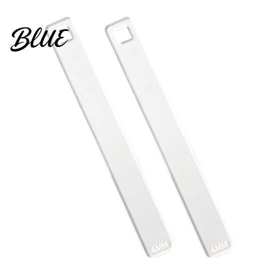 Pottery Clay Depth Guide 1 Pair Acrylic Polymer Guide, 2/3/4/5/6mm Rolling Pin Guides Transparent Thickness Ruler for DIY Tools Earring Making