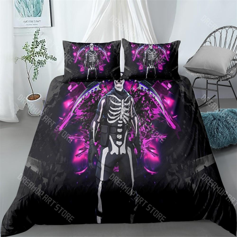 Hot Game Duvet Cover Pillowcase Bedding Set F-FORTNITES Adult Boy Girl Bedroom Decoration Children Gift Single Double Large Size