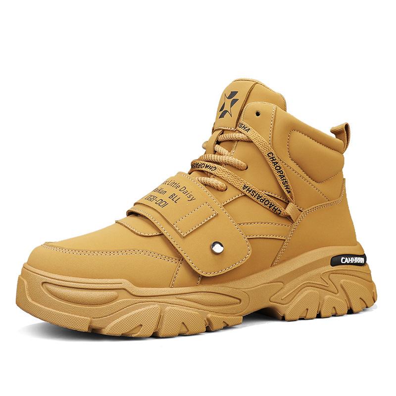 

Tooling boots men s outdoor retro autumn and winter platform high-top hiking shoes trend casual Martin tide shoes men 39