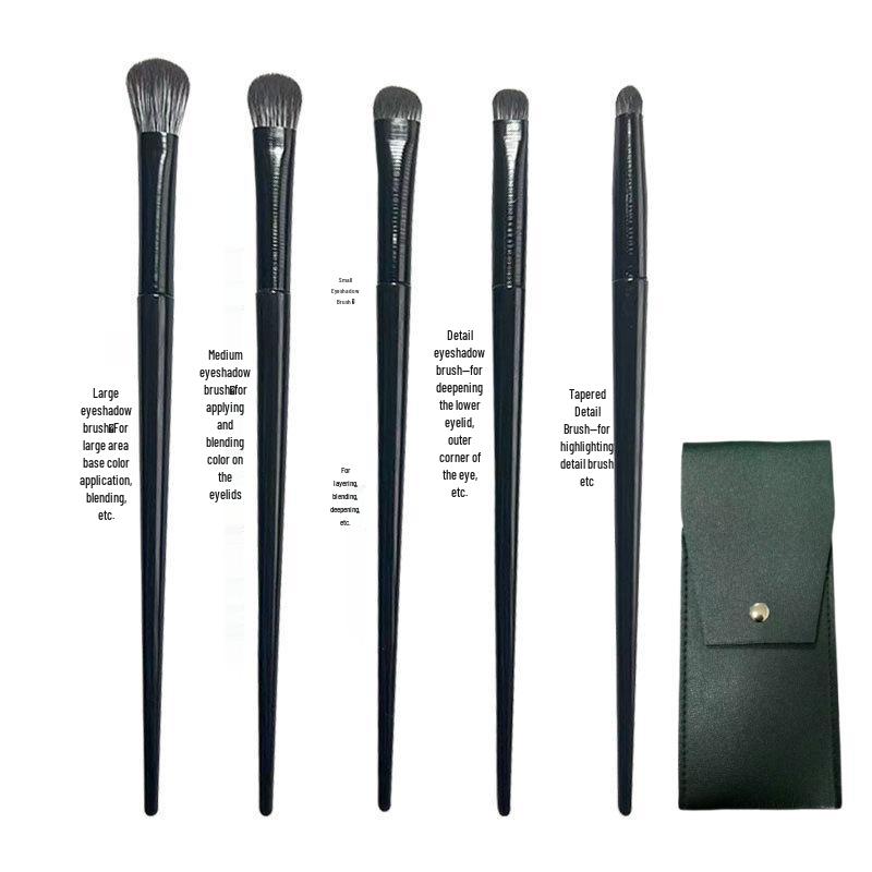 6-Piece Soft Hair Eye Makeup Brush Set: Eyeshadow, Under-Eye, Eyeliner, Detail