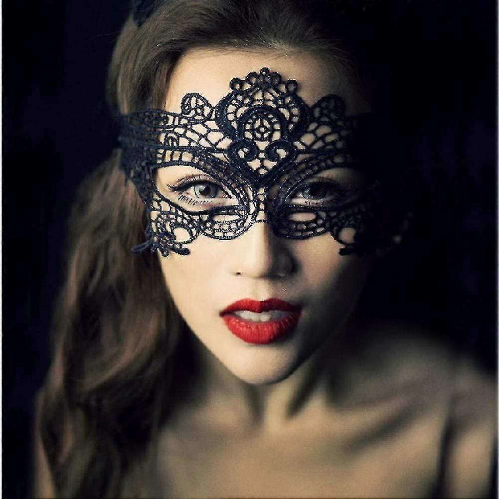 Lace Face Mask Masquerade Party Prom Stage Halloween Carnival Mask Ballblack