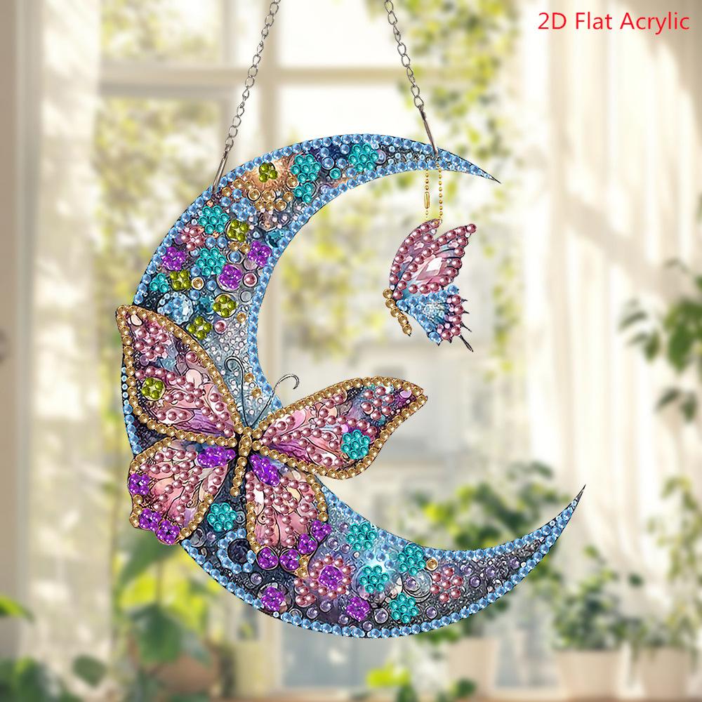 Disegno Animato 5D Fai da Te, Forma Irregolare Monofacciale, Farfalla Colorata con Diamanti di Cristallo, Acrilico, Pittura Diamante, Decorazione Fatta a Mano, Regalo di Compleanno