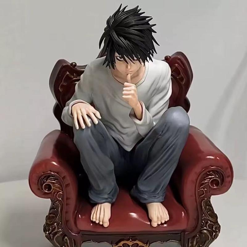26CM Anime Death Note L Watari Diorama 1/6 Figure Sitting Sofa Accessories Model Toy Doll Scene Decoration Action Figure