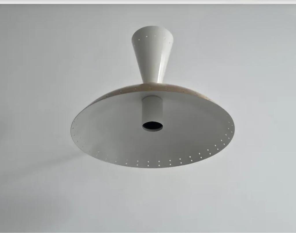Mid Century Wall Light Fixture Raw Brass & Perfect White Sconce