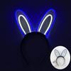 New Acrylic Neon Light Rabbit Ear Headband LED Glowing Bunny Hairband For Girl Bar Birthday Party Supplies Head Accessories