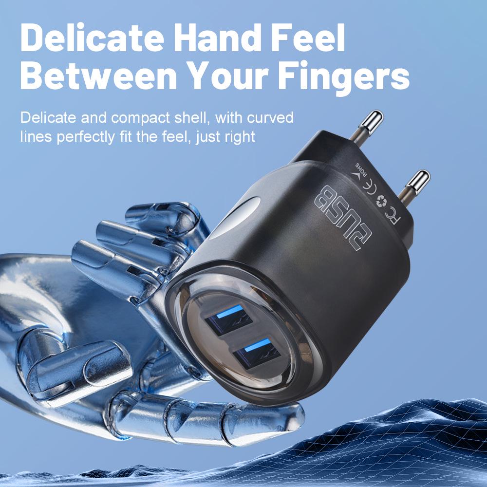Mark 2.4A Dual USB Travel Charger - US/EU