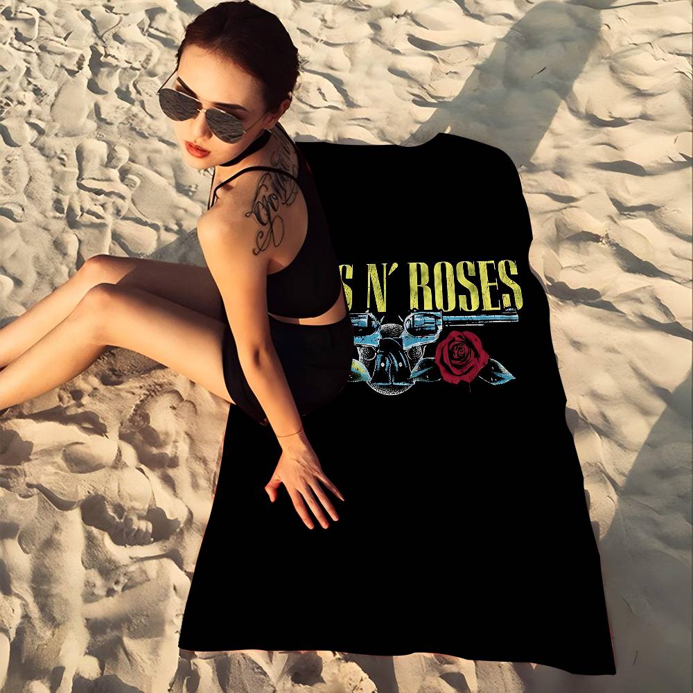Rock Music Band G-Guns N Roses Microfiber Blanket Quick Drying Beach Towels Oversized Printing Absorbent Pool Towel Blanket