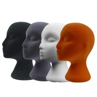 Female Styling Flocking Foam Head Mold Wig Holder DIY Headwear Display Model