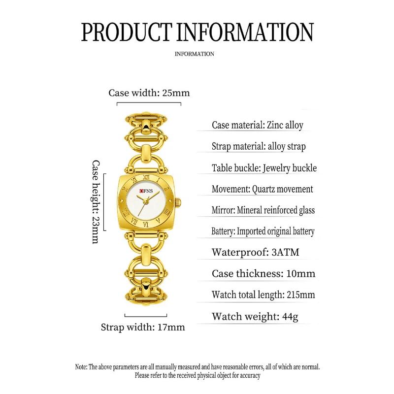 Fashion Rectangle Women Watches Ladies Stainless Steel Strap Waterproof Quartz Wristwatches Reloj Mujer