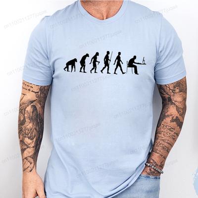 Funny Geek Lover IT Evolution of Man Computer Programmer T-Shirt Unisex Summer Fashion Streetwear Tops Graphic T Shirts Clothes