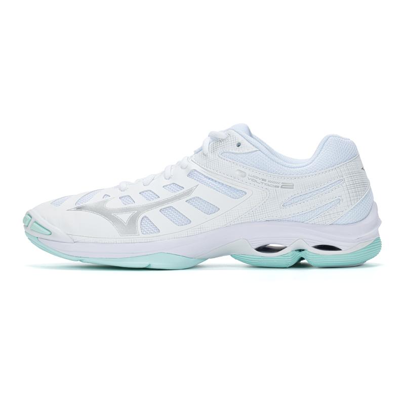 Mizuno  Wave Voltage 2 White Blue Tint Women Sneakers V1GC246045