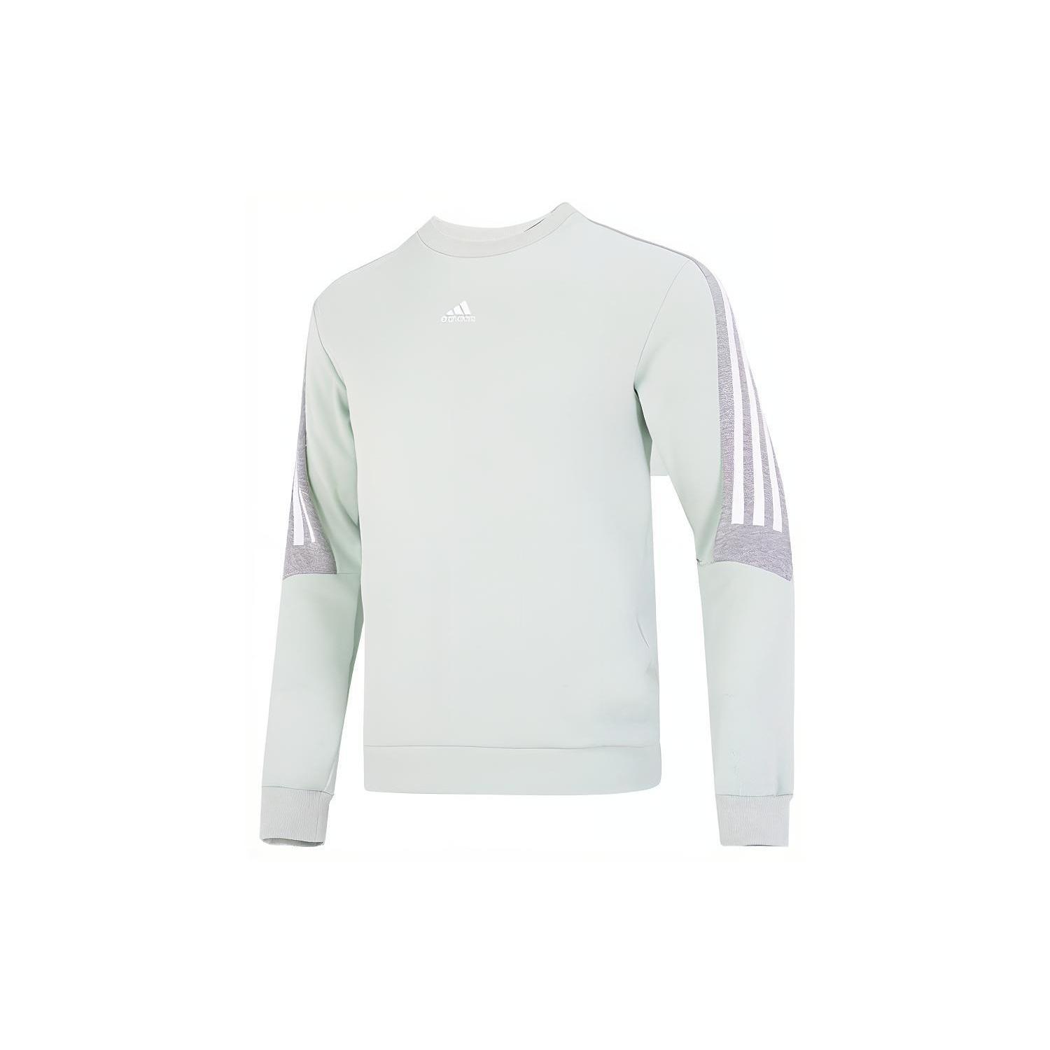 Men s adidas Fi 3S Crew Classic Colorblock Athleisure Casual Sports Round Neck Green HK4564 XL