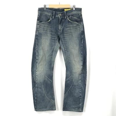 E-Function Denim-Jeans, hergestellt in Japan, Herren, Innenbeinlänge 76 cm (33 Zoll), Vintage-Waschung(GEBRAUCHT)
