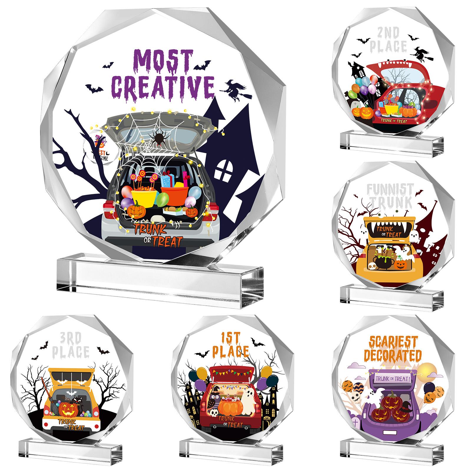 6 Pcs Halloween Acrylic Award 4.7   Halloween Party Supplies Trophy Award Funny Contest Trophy Best Costume Trophies Funny Trophy 1