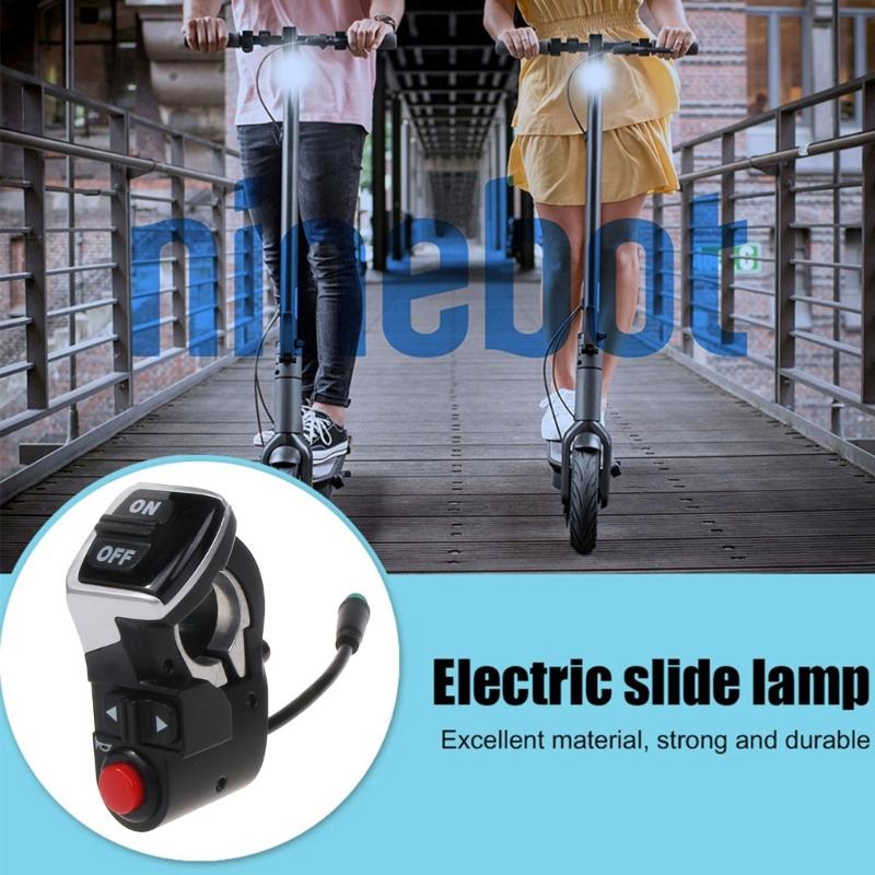 Lätt styrets kontroller Elektrisk skoterbrytare E-skoter Blinkers På/Av-knapp Lämplig för Kugoo M4 Skateboard