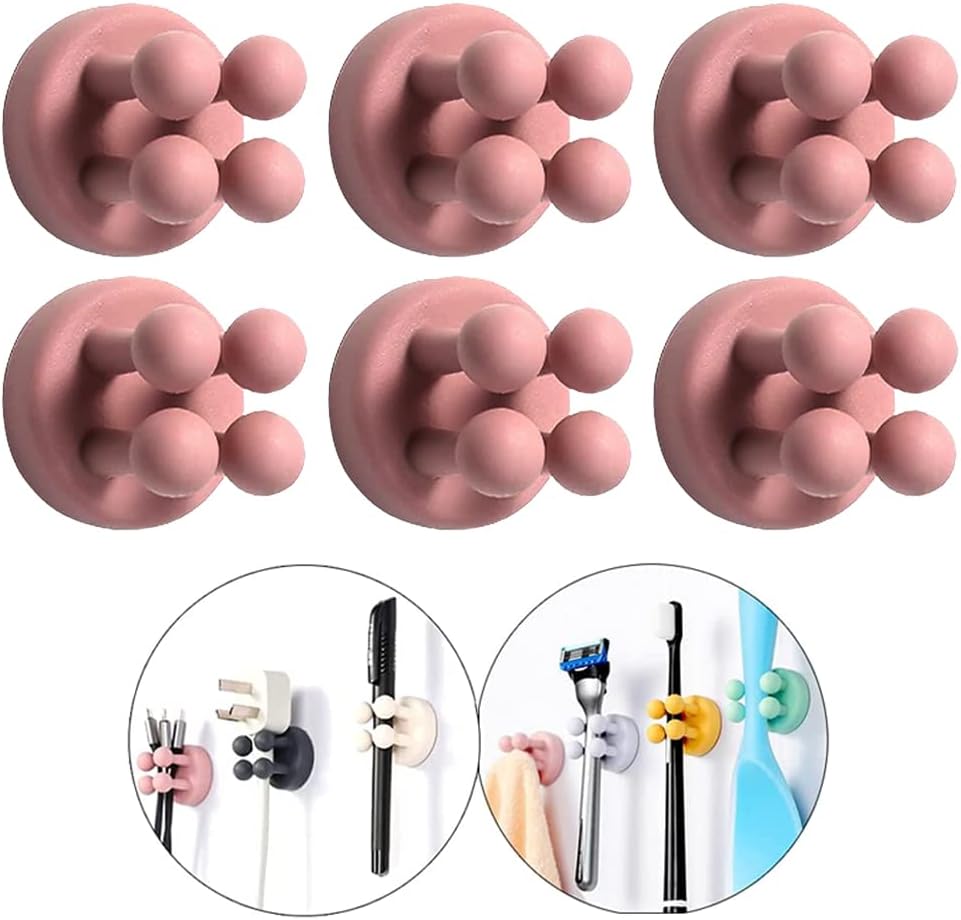 Silicone Toothbrush Holders Waterproof Self Adhesive Multi-Function Hooks Toothbrush Holders