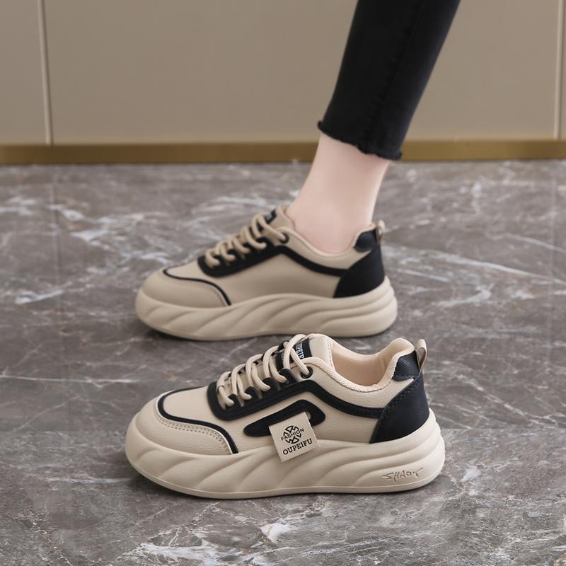 

Putian sports shoes new winter not tired feet pregnant women white board shoes 35 чёрный