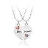 Cross-Border Love Best Friends Stitching Pendant Necklace