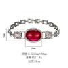 Jewelry Handmade Bracelets Micro Inlaid Double Leopard Heads Red Corundum Fashionable High-end Women's Watches