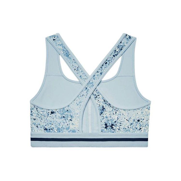 Under Armour Project Rock Johnson Medium Support Sports Bra Women underwear Blue 1371365-478