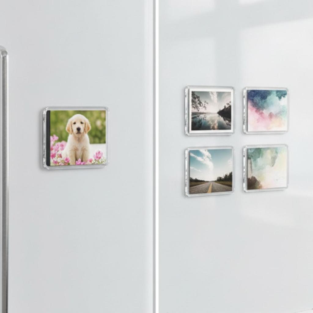 10 Pieces Magnetic Holders Lightweight Clear Acrylic Fridge Holder Slim