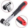 1/4" Wrench Screwdriver Ratchet Handle with Interchangeable Driver Bits and Hex Socket Ratchet Wrench Sockets Tool Sets Red+Black