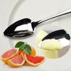 New 1pc Stainless Steel Fruit Spoons Long Handle Saw-tooth Scrape Spoon Fruit Vegetable Tools for Baby K