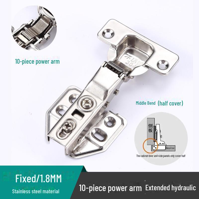 Balama hidraulică cu arc tampon din oțel inoxidabil 304 pentru uși de dulap și dulap