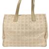 Used Tote Bag New Travel Line MM Jacquard Nylon/leather Beige Silver 9th