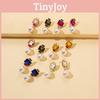 Fashion European Trendy Square Geometric Alloy Earrings Chic Design Simple