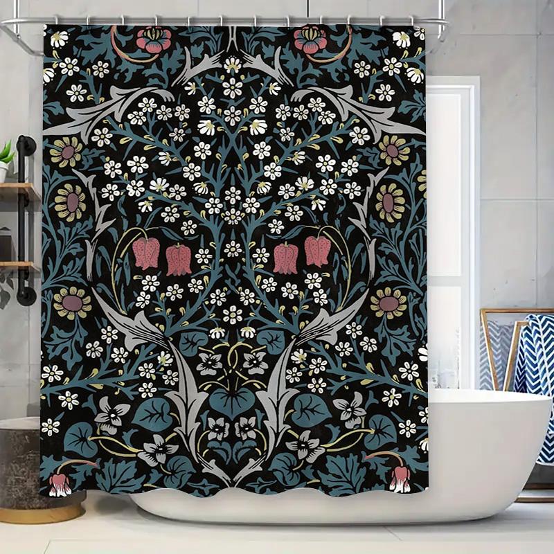 

Vibrant Orange Shower Curtain With Abstract Art Design 180 X 240 Cm Waterproof Bath Decoration For Home Use W60H190(CM)-1 Pcs