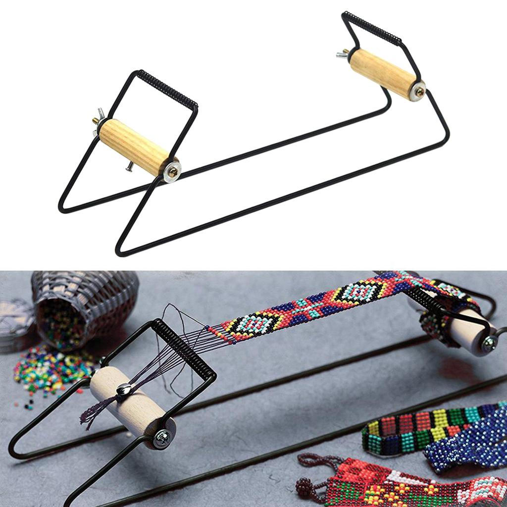 

Bead Loom , Wood Stainless Steel Weaving Beading Set for Jewelry Bracelets DIY Handmade Knitting чорний