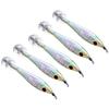 5Pcs 10cm Luminous Squid Hook Cuttlefish Fishing Hard Lure Tackle Jigging Baits