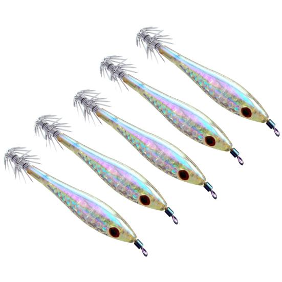 5Pcs 10cm Luminous Squid Hook Cuttlefish Fishing Hard Lure Tackle Jigging Baits