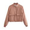 Spring New European and American Style Loose Casual Big Pocket Jacket Top Versatile Coat