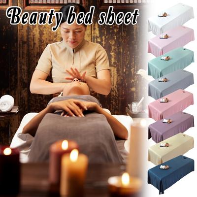 Drap de lit de table de massage de salon de beauté avec trou Épais Drap de lit de thérapie Physiothérapie Spa Clubhouse Drap de lit de massage cosmétique