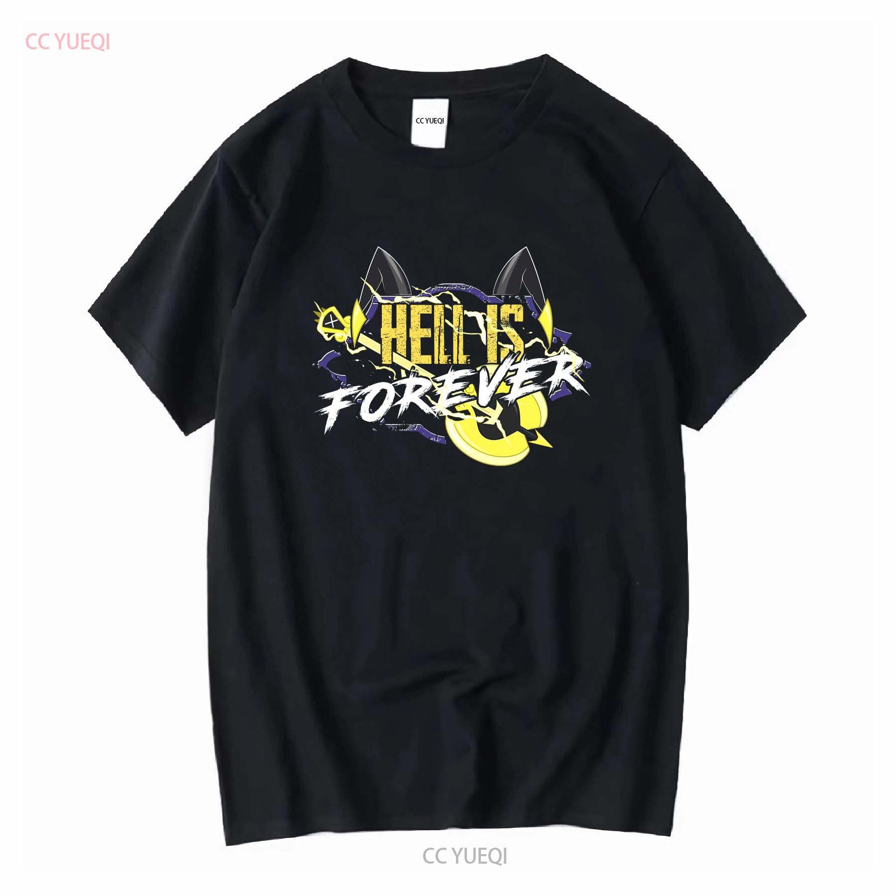 

Casual Hazbins Hotels Adam Hell Is Forever T Shirt Men O Neck Pure Cotton Shi vintage Washed streetwear homme Unisex Versatile 4XL