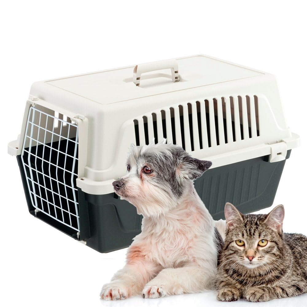 Ferplast Atlas 20EL Carrier Atlas Weight Capacity Up To 8kg For Small Going To the Going WH/BK Cats, Animals, Pets, Hospital, Out, Traveling,