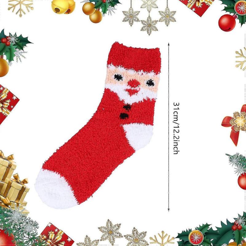 3 Pairs Of Holiday Cozy Socks Cute And Fluffy Winter Stocking Fillers (unisex)