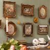 European Vintage Artistic Luxury Relief Photo Frame Resin Adornments Home Room Wall Murals Picture Frame Decoration Accessories
