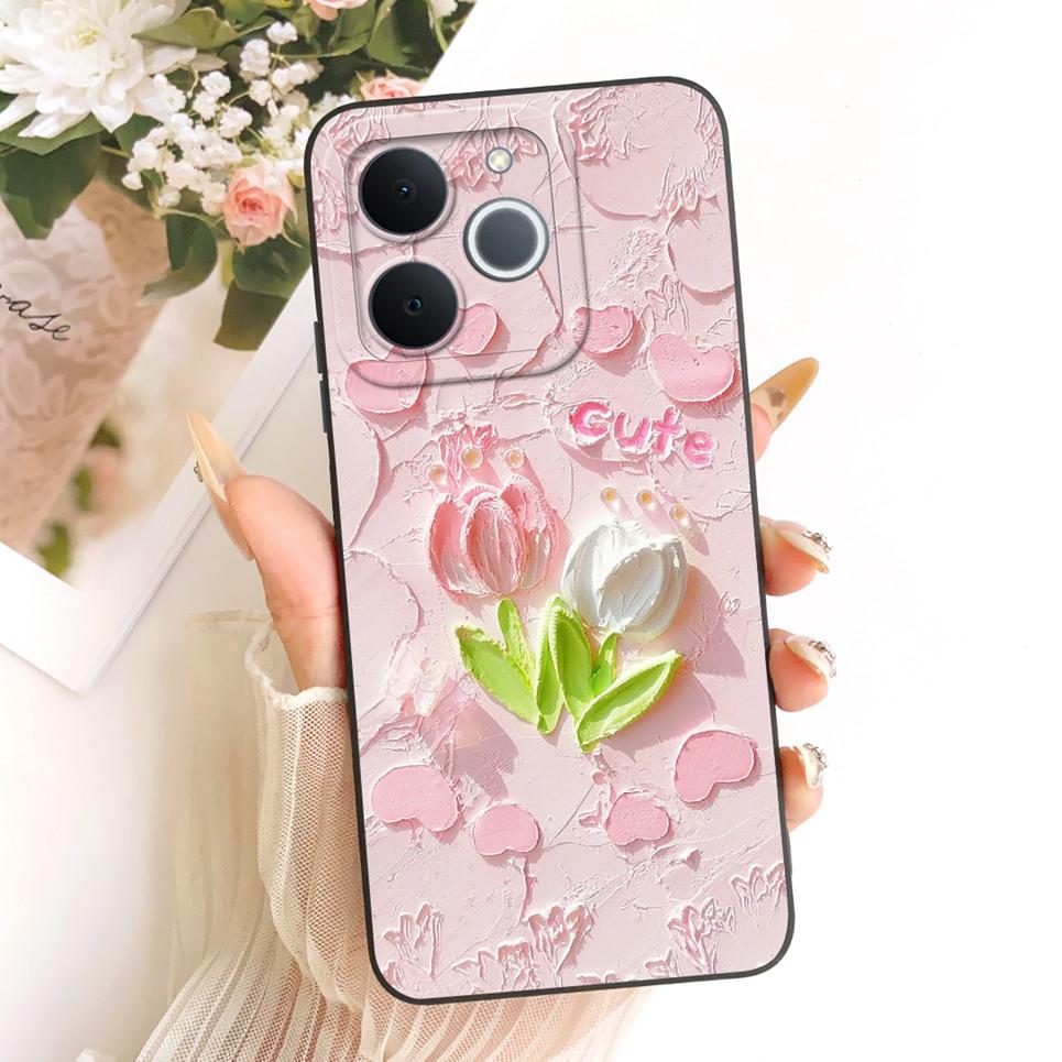 Custodia per Telefono Design alla Moda Per Realme Note 70 70T C71 India RMX5313 Narzo 80 Lite 4G Cover Morbida in Silicone Fiore Farfalla