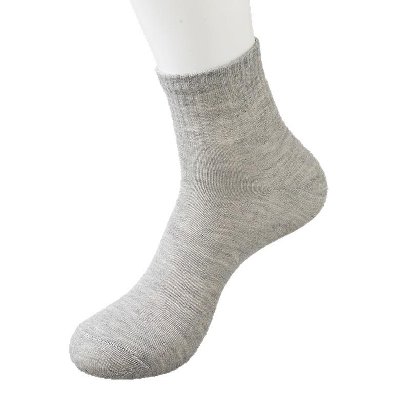 Men's Spring and Autumn Pure Color Leisure Tube Cotton Socks