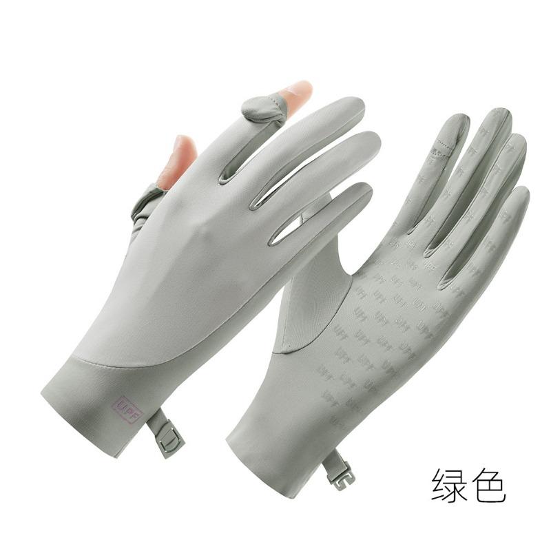 Summer Sunscreen Gloves, Women's Quick-drying UV Protection, Driving, Cycling Gloves, Light and Breathable Finger Ice Silk Gloves