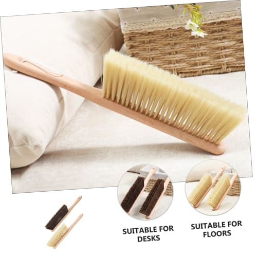 Anneome 2-Piece Cleaning Brush, Carpet Broom, Hand Dusting Brush for Bed Cleaning, Carpet Cleaner Brush, Hand Brush, Sofa Duster, Bed