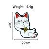 Cartoon Anime Lucky Cat Brooch - Cute Japanese Character Lapel Pin Accessory