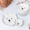 Free Shipping Japanese-Style Polar Bear Ceramic Tableware, Underglaze Color, Cute Children'S Meal Plate, Sub-Plate Surface Bowl, Salad Bowl