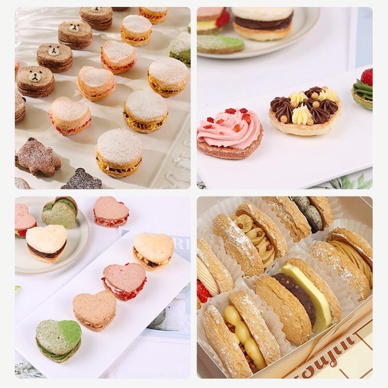 1Pcs Clear Polycarbonate Dacquoise Cake Mold Oval Round Shaped Dakovaz Macaron Mould Cake Decorating Tool Bakeware