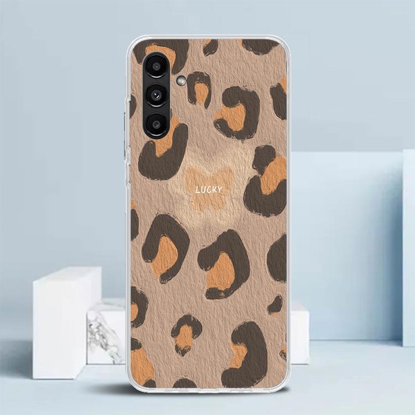 Leopard Print Phone Case For Samsung Galaxy A17 A37 A57 A16 A15 A14 A13 A56 A55 A54 A53 A36 A35 A34 A33 A26 A25 A24 A23 Galaxy A