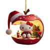 Christmas Ornament Cartoon Anime Cat In Red Fruit Christmas Tree Ornament 2D Acrylic Hanging Pendant for Holiday Home Decor